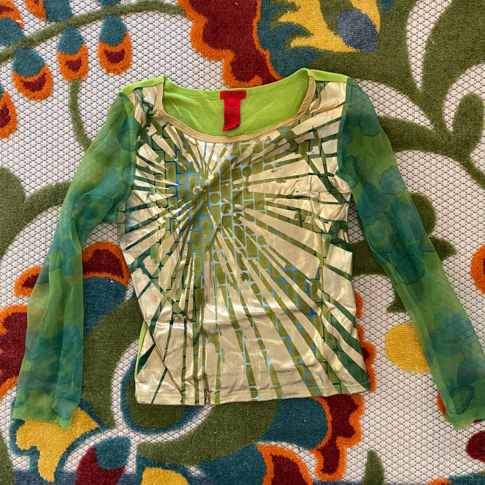 Jane Doe Jeans Green Top